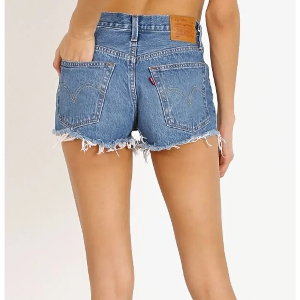 Levi’s Indigo Avenue High Rise Denim Cut Offs